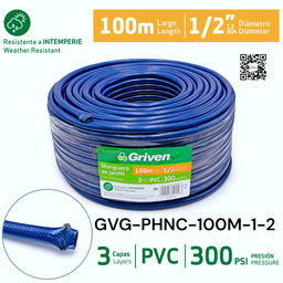 [GVG-PHNC-100M-1-2] MANGUERA REFORZADA  PARA AGUA 1/2 X 100m GRIVEN