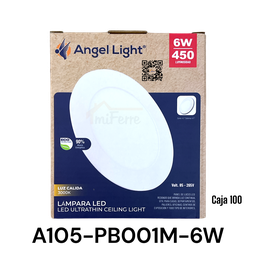 [A105-PB001M-6W] LAMPARA LED EMPOTRABLE ANGEL LIGHT REDONDA 6W 3000K