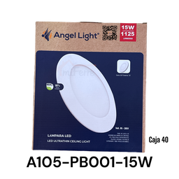 [A105-PB001-15W] LAMPARA LED EMPOTRABLE ANGEL LIGHT REDONDA 15W 6400K