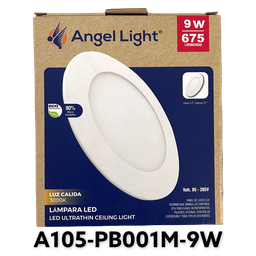 [A105-PB001M-9W] LAMPARA LED EMPOTRABLE ANGEL LIGHT REDONDA 9W 3000K