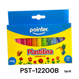 [PST-12200B] PLASTILINA POINTER 200g 12colores
