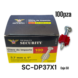 [SC-DP37X1] CLAVO DE IMPACTO 1&quot; 100pza SECURITY