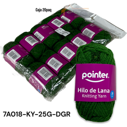 [7A018-KY-25G-DGR] HILO DE LANA POINTER 25g VERDE